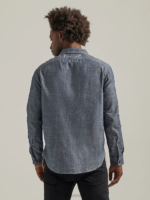 Lee Men 101 70's Denim Overshirt Dry Clothing 480T914 - Image 2