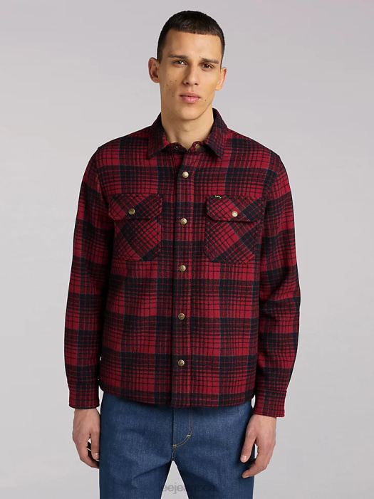 lee_men_101_plaid_wool_overshirt_salsa_clothing_480t927.png Lee Men 101 Plaid Wool Overshirt Salsa Clothing 480T927 - Image 1
