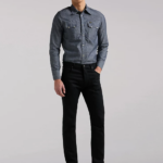 Lee Men 101 Rider Slim Fit Jean Dry Black Clothing 480T619