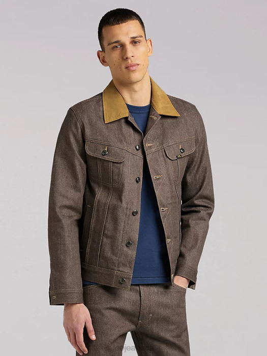 Lee Men 101 Storm Rider Jacket Dry - Brown Clothing 480T1125 - Image 1
