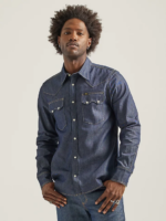 Lee Men 101 Western Shirt Dry Indigo Clothing 480T921