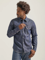 Lee Men 101 Western Shirt Dry Indigo Clothing 480T921 - Image 6