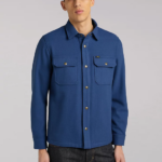 Lee Men 101 Wool Overshirt Lake Blue Clothing 480T930