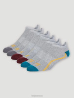 Lee Men 6-Pack No Show Tab Sock Heather Grey Accessory 480T1170