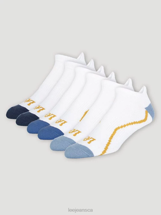 Lee Men 6-Pack No Show Tab Sock White Accessory 480T1171 - Image 1