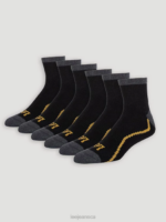 Lee Men 6-Pack Quarter Length Sock Black Accessory 480T1167