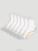 Lee Men 6-Pack Quarter Length Sock White Accessory 480T1169