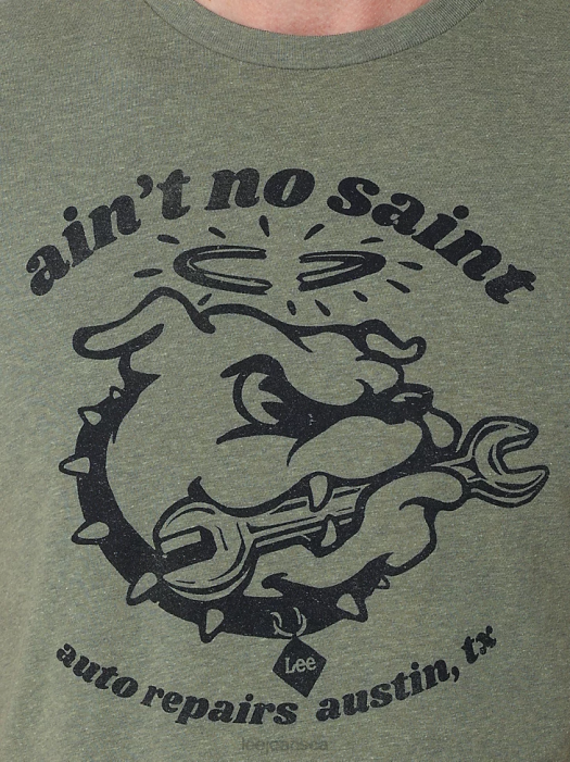 Lee Men Aint No Saint Graphic Tee Sage Heather Clothing 480T866 - Image 3