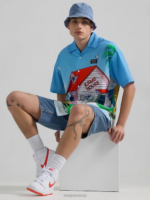 Lee Men and Dragon Ball Z Kame House Resort Shirt Blue Clothing 480T902 - Image 5