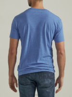 Lee Men Box Block Logo Tee Royal Blue Clothing 480T851 - Image 2