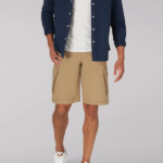 Lee Men Brooklyn Cargo Short Oscar Khaki Clothing 480T995