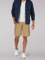Lee Men Brooklyn Cargo Short Oscar Khaki Clothing 480T995