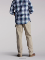 Lee Men Carpenter Jean Khaki Canvas Clothing 480T649 - Image 2