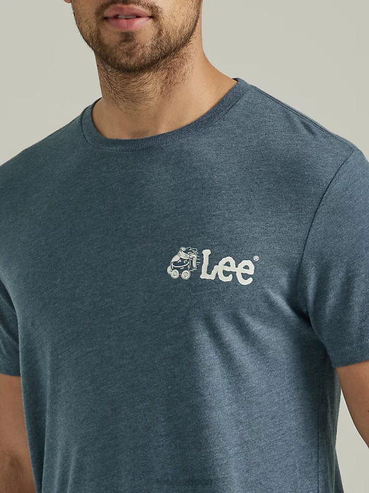 Lee Men Coffee Shop Graphic Tee Midnight Navy Clothing 480T869 - Image 3