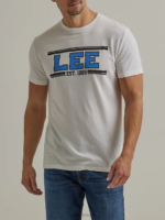Lee Men Collegiate Graphic Tee Marshmallow Heather Clothing 480T887