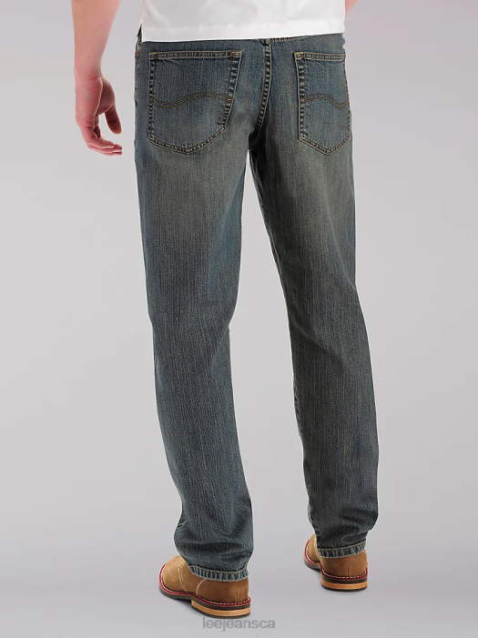 Lee Men Custom Fit Loose Straight Leg Jean (Big&Tall) Worn Stone Clothing 480T583 - Image 2