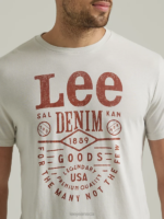 Lee Men Denim Goods Graphic Tee Lunar Rock Heather Clothing 480T860 - Image 3