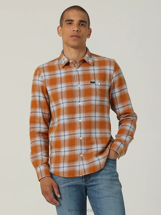 lee_men_european_collection_leisure_button_down_shirt_caramel_clothing_480t941.png Lee Men European Collection Leisure Button Down Shirt Caramel Clothing 480T941 - Image 1