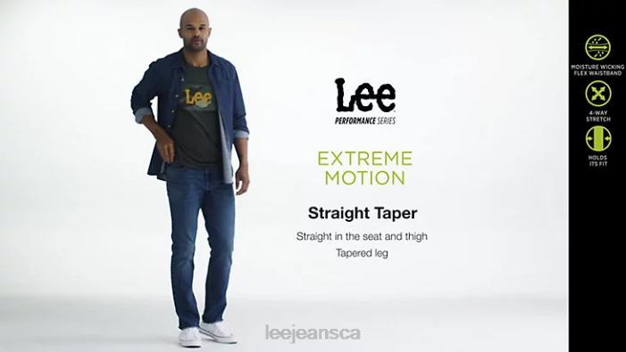 Lee Men Extreme Motion 4-Way Stretch Straight Tapered Jean Counter Punch Clothing 480T636 - Image 8