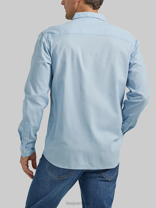 Lee Men Extreme Motion All Purpose Button Down Shirt Blue Sky Clothing 480T913 - Image 2