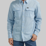 Lee Men Extreme Motion All Purpose Button Down Shirt Blue Sky Clothing 480T913