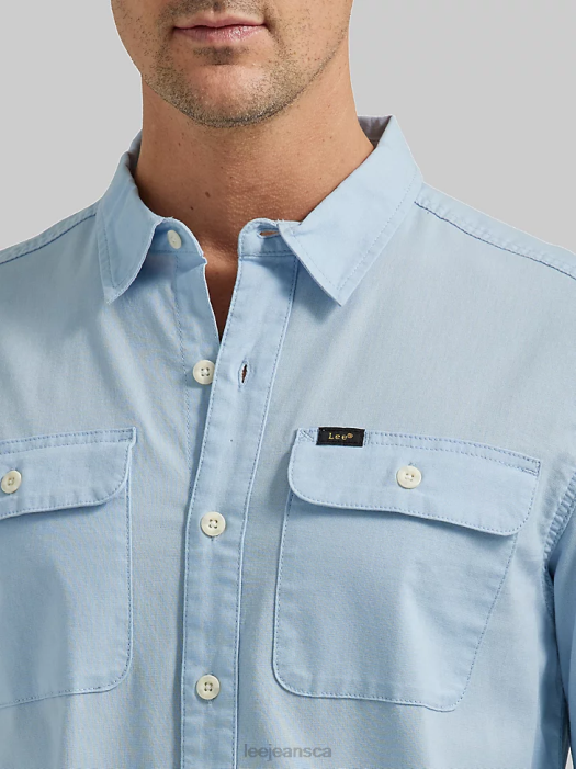 Lee Men Extreme Motion All Purpose Button Down Shirt Blue Sky Clothing 480T913 - Image 3