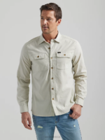 Lee Men Extreme Motion All Purpose Button Down Shirt Obsidian Grey Clothing 480T912