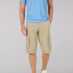 Lee Men Extreme Motion Cameron Relaxed Fit Cargo Short Oscar Khaki Clothing 480T978