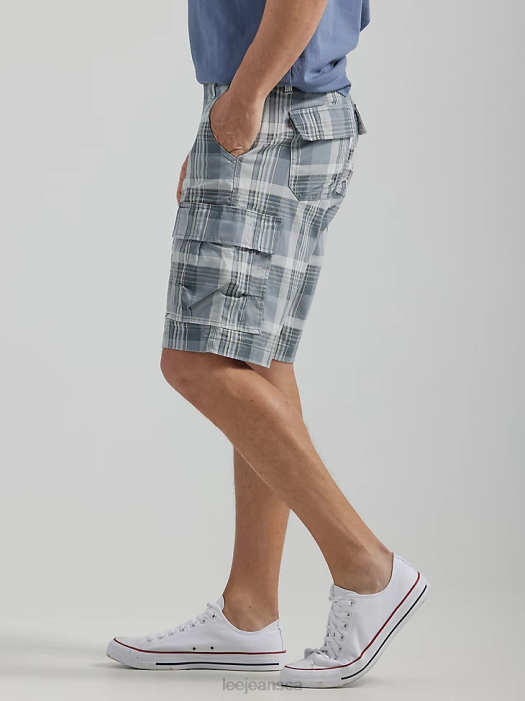 Lee Men Extreme Motion Carolina Cargo Short Basic Gray Plaid Clothing 480T984 - Image 4