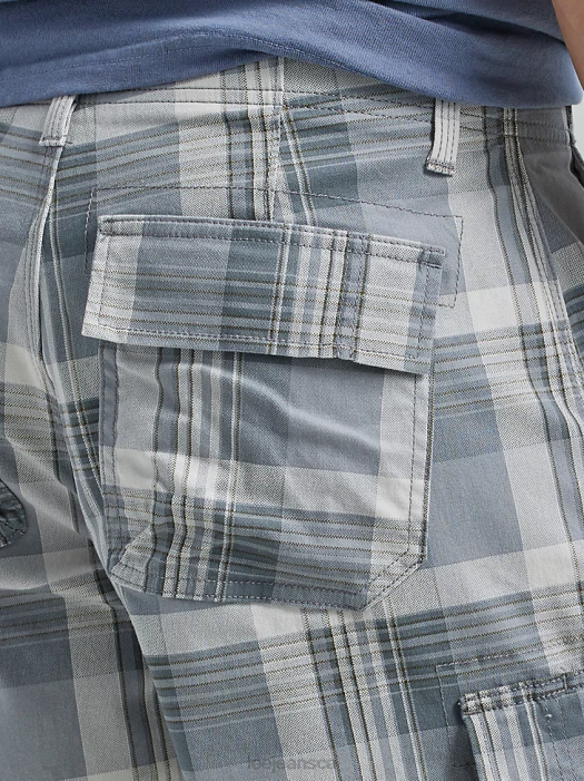 Lee Men Extreme Motion Carolina Cargo Short Basic Gray Plaid Clothing 480T984 - Image 6