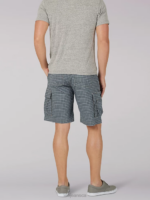 Lee Men Extreme Motion Carolina Cargo Short Grey Plaid Clothing 480T992 - Image 2