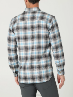 Lee Men Extreme Motion MVP Classic Stretch Plaid Button Down Shirt Black White Smoke Calypso Plaid Clothing 480T919 - Image 2