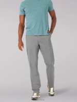 Lee Men Extreme Motion MVP Relaxed Fit Flat Front Pant Gravel Clothing 480T753
