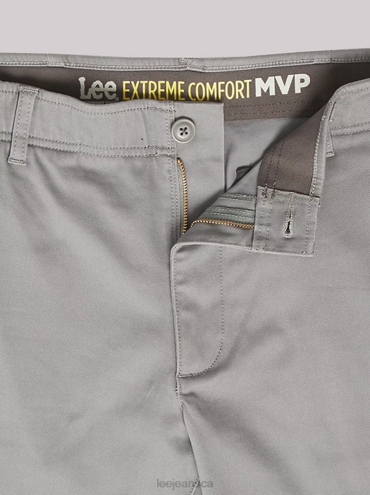 Lee Men Extreme Motion MVP Relaxed Fit Flat Front Pant Gravel Clothing 480T753 - Image 5