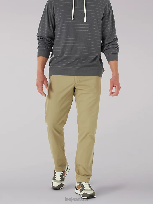 Lee Men Extreme Motion MVP Relaxed Fit Flat Front Pant Kc Khaki Clothing 480T758 - Image 1