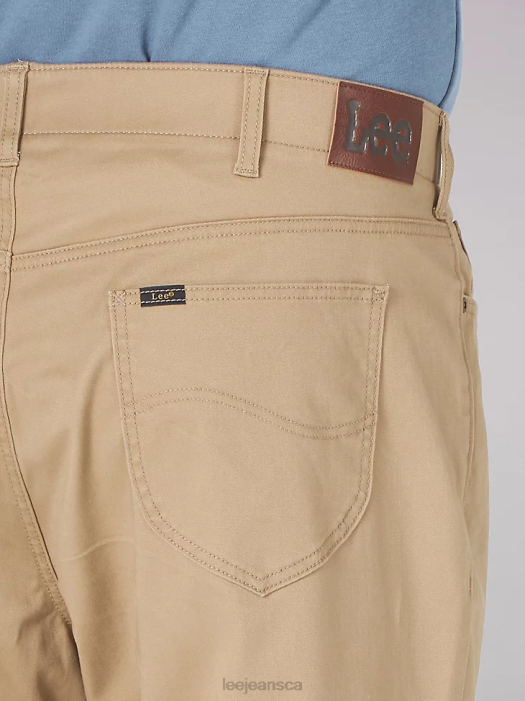 Lee Men Extreme Motion MVP Relaxed Straight Jean (Big & Tall) Oscar Khaki Clothing 480T594 - Image 3