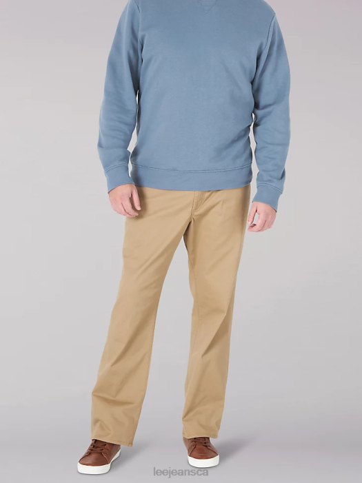 Lee Men Extreme Motion MVP Relaxed Straight Jean (Big & Tall) Oscar Khaki Clothing 480T594 - Image 1