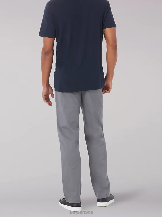 Lee Men Extreme Motion MVP Straight Fit Flat Front Pant Gravel Clothing 480T744 - Image 2
