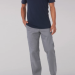 Lee Men Extreme Motion MVP Straight Fit Flat Front Pant Gravel Clothing 480T744