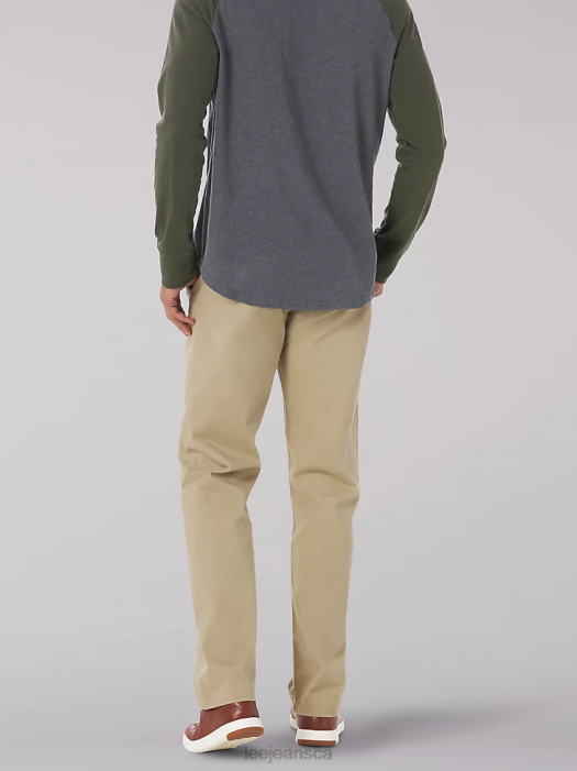 Lee Men Extreme Motion MVP Straight Fit Flat Front Pant KC Khaki Clothing 480T742 - Image 2