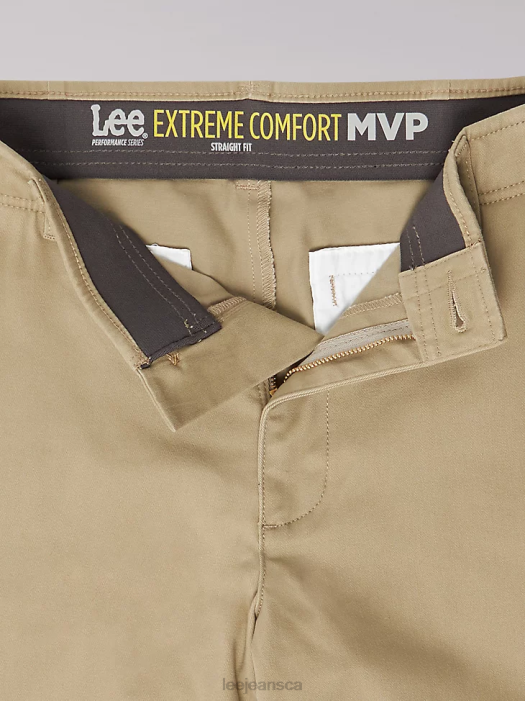 Lee Men Extreme Motion MVP Straight Fit Flat Front Pant KC Khaki Clothing 480T742 - Image 5