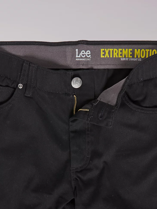 Lee Men Extreme Motion MVP Straight Fit Twill Pant Union-Alls Black Clothing 480T732 - Image 7