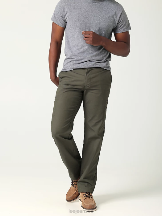 Lee Men Extreme Motion MVP Welt Pocket Canvas Cargo Pant Pine Clothing 480T802 - Image 1