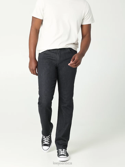 Lee Men Extreme Motion Regular Fit Straight Leg Jean Black Clothing 480T563 - Image 1