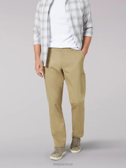 Lee Men Extreme Motion Relaxed Fit Cargo Pant British Khaki Clothing 480T829
