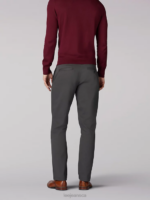 Lee Men Extreme Motion Relaxed Fit Khaki Pant Dark Grey Clothing 480T738 - Image 2