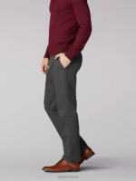 Lee Men Extreme Motion Relaxed Fit Khaki Pant Dark Grey Clothing 480T738 - Image 3