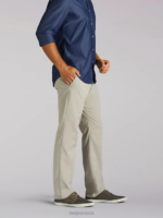 Lee Men Extreme Motion Relaxed Fit Khaki Pant Dove Clothing 480T737 - Image 3