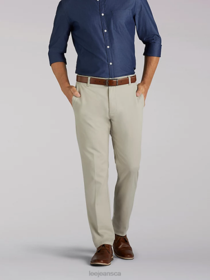 Lee Men Extreme Motion Relaxed Fit Khaki Pant Dove Clothing 480T737