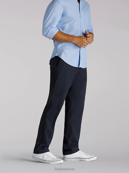 Lee Men Extreme Motion Relaxed Fit Khaki Pant Navy Clothing 480T739 - Image 3